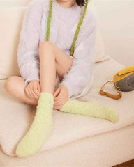 Sweetnana Women’s Crew Socks 2-Pack - Dream Artist Series Cozy Fuzzy Socks, Super Soft Thickened Socks, Cute and Colorful Winter Stockings, Perfect Lounge Wear Socks