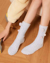 Sweetnana Women’s Crew Socks 2-Pack - Dream Artist Series Cozy Fuzzy Socks, Super Soft Thickened Socks, Cute and Colorful Winter Stockings, Perfect Lounge Wear Socks