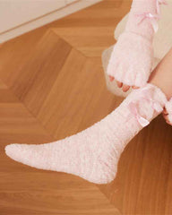 Sweetnana Women’s Crew Socks 2-Pack - Dream Artist Series Cozy Fuzzy Socks, Super Soft Thickened Socks, Cute and Colorful Winter Stockings, Perfect Lounge Wear Socks