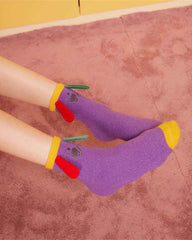 3-Pack Adults Kids Crew Socks Funny Big Ears Series Cute Fuzzy Thick Soft Cozy Socks