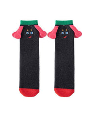 3-Pack Adults Kids Crew Socks Funny Big Ears Series Cute Fuzzy Thick Soft Cozy Socks