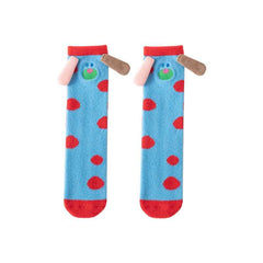 Sweetnana Cozy Crew Socks for Women & Kids - Funny Big Ears Series Cute Fuzzy Tube Socks - Thickened Lounge Wear Winter Stockings