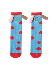 3-Pack Adults Kids Crew Socks Funny Big Ears Series Cute Fuzzy Thick Soft Cozy Socks