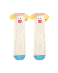 Adults Kids Crew Socks Funny Big Ears Series Cute Fuzzy Thick Soft Cozy Socks