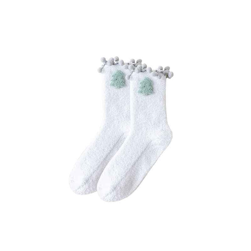 Sweetnana Cute and Cozy Women’s Crew Socks, Perfect for Winter, Non-Slip and Fuzzy for Extra Comfort