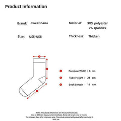 Gift Box Set Women Crew Socks Little Fairy Lace Thick Warm Cute Non Slip Socks