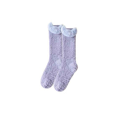 Sweetnana Cozy Knee High Socks for Women – Super Soft, Fuzzy, and Thickened Warm Socks, Perfect for Lounge Wear and Winter Stockings