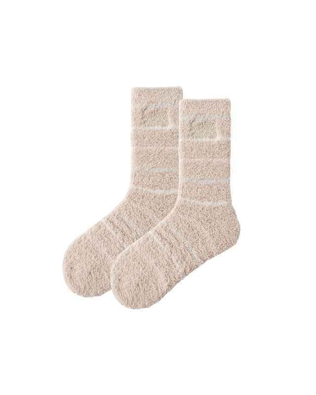 Sweetnana Cozy Crew Socks for Women, 4-Pack Super Soft Fuzzy and Thickened Socks, Ideal for Winter, Warm and Cute Socks for Daily Wear and Lounge