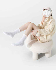 4-Pack Women Crew Socks Cute Fuzzy Thick Soft Warm Cozy Socks