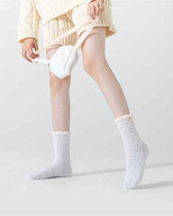 4-Pack Women Crew Socks Cute Fuzzy Thick Soft Warm Cozy Socks