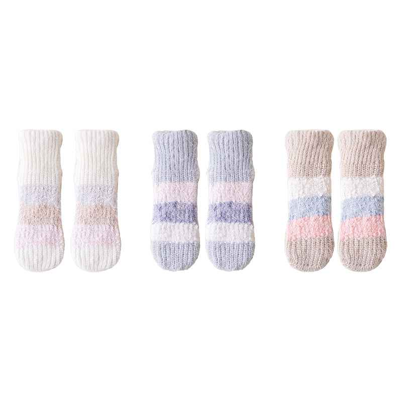 Sweetnana Women's Cozy Ankle Socks, Thickened Fuzzy Non-Slip Slipper Socks for Winter, Super Soft and Cute Lounge Wear Socks for Maximum Comfort