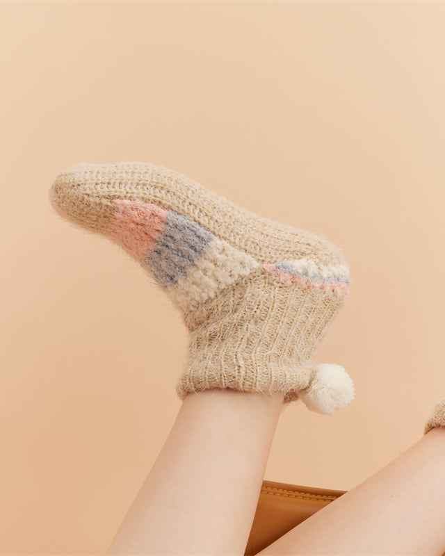 Sweetnana Women's Cozy Ankle Socks, Thickened Fuzzy Non-Slip Slipper Socks for Winter, Super Soft and Cute Lounge Wear Socks for Maximum Comfort
