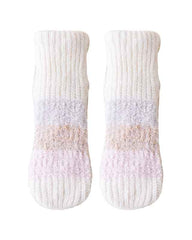 Sweetnana Women's Cozy Ankle Socks, Thickened Fuzzy Non-Slip Slipper Socks for Winter, Super Soft and Cute Lounge Wear Socks for Maximum Comfort