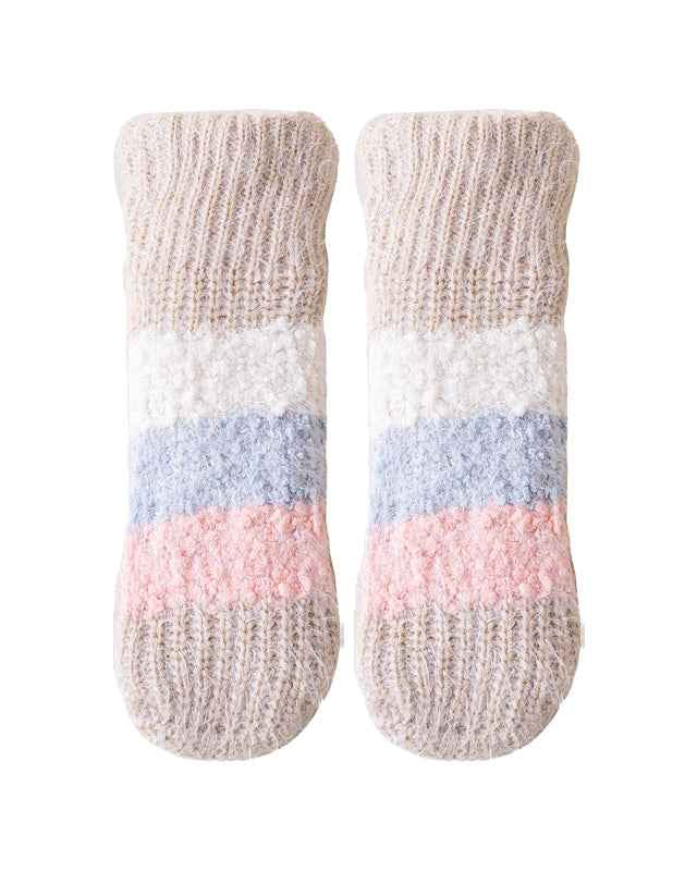 Sweetnana Women's Cozy Ankle Socks, Thickened Fuzzy Non-Slip Slipper Socks for Winter, Super Soft and Cute Lounge Wear Socks for Maximum Comfort