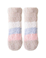 Sweetnana Women's Cozy Ankle Socks, Thickened Fuzzy Non-Slip Slipper Socks for Winter, Super Soft and Cute Lounge Wear Socks for Maximum Comfort