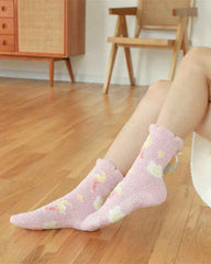 Sweetnana 3-Pack Cozy Crew Socks for Women – Super Soft Fuzzy Socks, Thickened and Non-Slip, Cute Universe Space Series for Winter Stockings and Lounge Wear