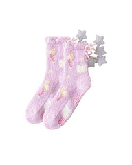 Sweetnana Cozy Crew Socks for Women – Fuzzy Super Soft Socks, Universe Space Series, Thickened and Non-Slip for Winter Stockings