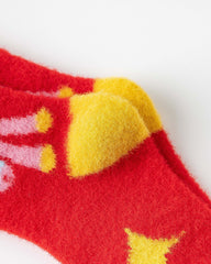 3-Pack New Year Year of Horse Red Socks Combed Cotton Cozy Crew