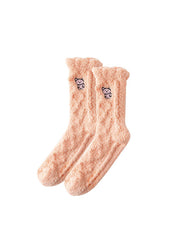 3組合女款中筒襪|絨毛彩色、加厚保暖、柔軟防滑