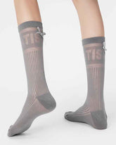 3-Pack Women Antibacterial Cotton Mesh Knee High Socks Letter Bowknot