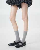 3-팩 여성 크루 양말 모달 얇고 통기성 있는 말림 처리 솔리드 색상 양말