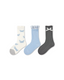 3 Pack Kids Crew Socks Moon White Sparkling Butterfly Bow Ruffle - SWEET NANA