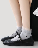 3 Pack Womens Ankle Socks Floral Polka Dot Geometric Pattern Combed Cotton