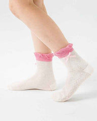 4-Pack Kids Cotton Ankle Socks Colorful Candies Bow Breathable Cute