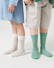 4-Pack Kids Cotton Crew Socks Colorful Mesh Casual