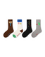 4 Pack Kids Crew Socks Building Block Doll Cute Cartoon Pattern - SWEET NANA