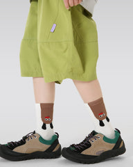 4 Pack Weekend Puppy Series Kids Socks Seamless Combed Cotton