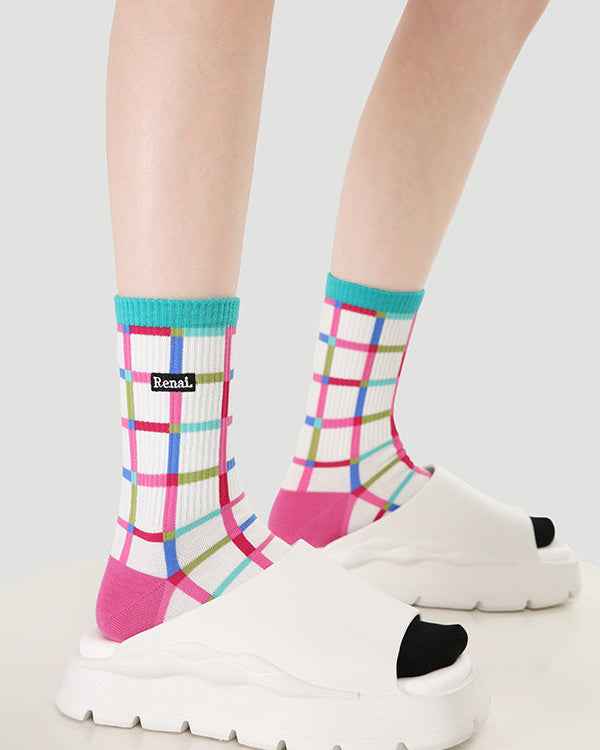 5-Pack Women Cotton Crew Socks Color Magic Series Colorful