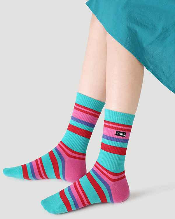 5-Pack Women Cotton Crew Socks Color Magic Series Colorful
