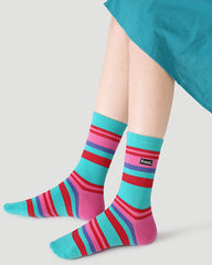 5組合女款棉質中筒襪顏色魔法系列繽紛