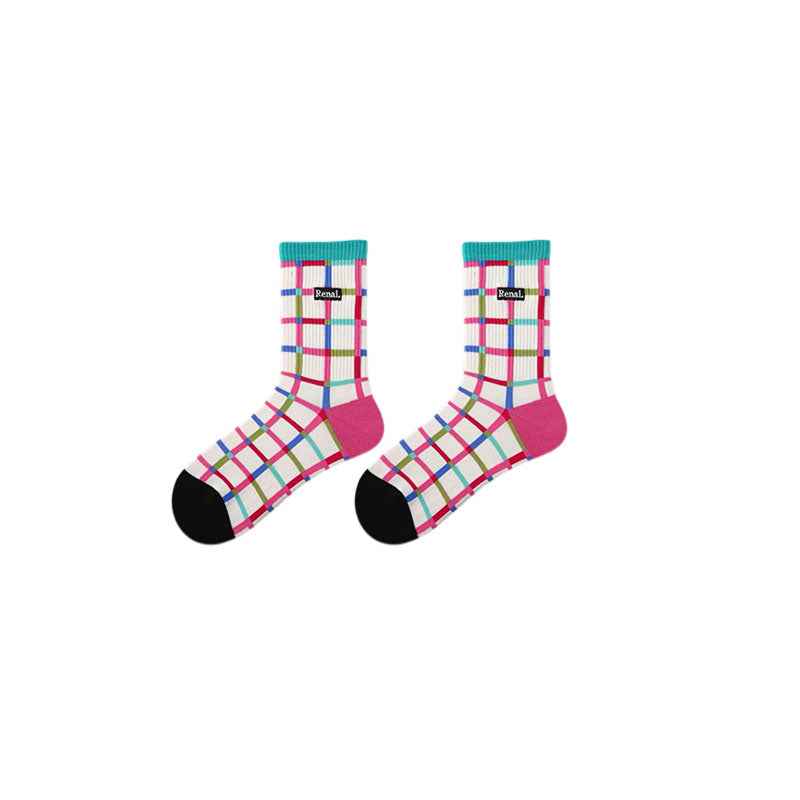 5-Pack Women Cotton Crew Socks Color Magic Series Colorful
