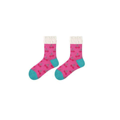 5-Pack Women Cotton Crew Socks Flower Sea Series Colorful Cute