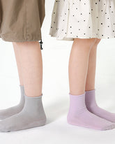 5-Pack Kids Cotton Ankle Socks Morandi Color Mesh Casual