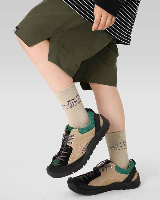 5-Pack Kids Cotton Crew Socks Stripe Letter Sporty Casual Thick Warm