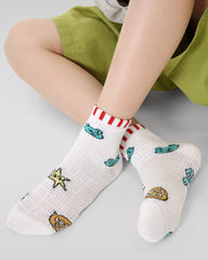 5-Pack Kids Puppy Park Series Cotton Ankle Socks Cartoon Funny Socks
