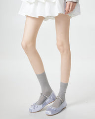 5パック レディース クルー ソックス モダール 超薄型 通気性 無地 カラー ソックス