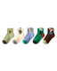 5 Pack Kids Ankle Socks Animal Town Cute Animal Pattern Playful - SWEET NANA