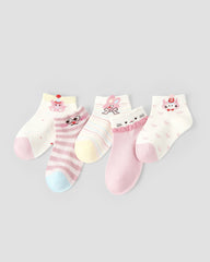 5 Pack Kids Ankle Socks Milk Candy Paradise Cute Sweet Socks