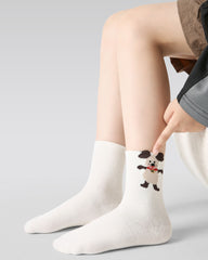 5 Pack Kids Crew Socks Amusement Park Party Cute Puppy Pattern