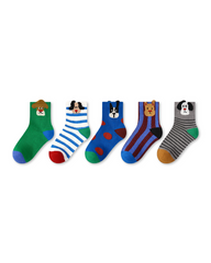 5 Pack Kids Crew Socks Cool Dog Planet Mesh Breathable Fun Socks