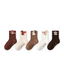 5 Pack Kids Crew Socks Cute Forest Creatures Puppy Bear Rabbit - SWEET NANA