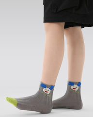 5 Pack Kids Crew Socks Dog Captain Mesh Breathable Puppy Pattern