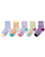 5 Pack Kids Pastel Textured Crew Socks
