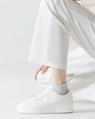 6-Pack Women Cotton Thin Breathable Solid Color Casual Ankle Socks