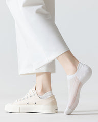 6-팩 여성용 노쇼 양말 면 울트라 로우컷 솔리드 색상 양말