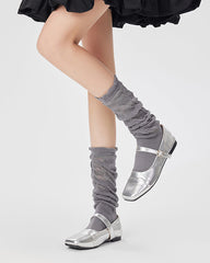 禮盒套裝棉質襪子素色薄款襪子配蝴蝶結舒適無縫襪子